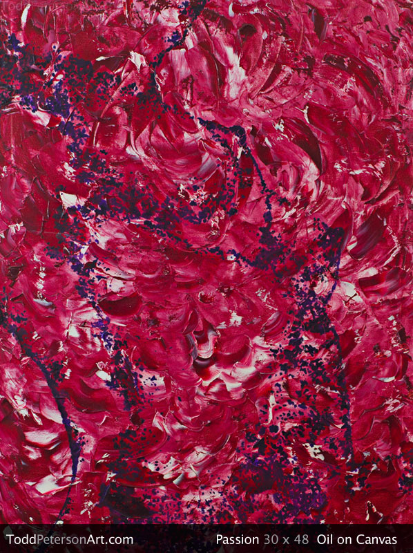 Passion oil on canvas painting from Todd Peterson's Passion Collection