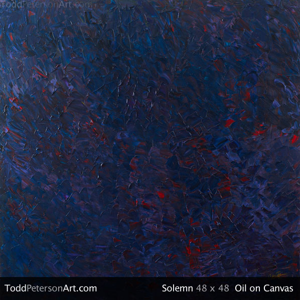 Solemn oil on canvas painting from Todd Peterson's Passion Collection