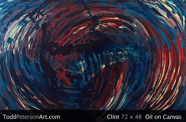 Clint oil on canvas painting from Todd Peterson's Passion Collection