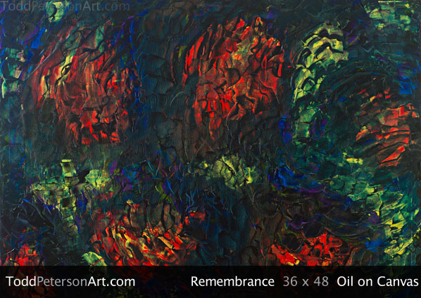 Remembrance oil on canvas original painting from Todd Peterson's Passion Collection