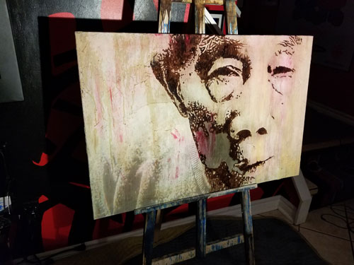 Todd Peterson's painting of Fu finished